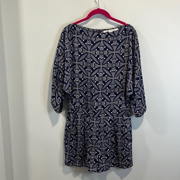 Diane von Furstenberg “Soleil” silk printed playsuit romper 8 - Picture 2 of 5